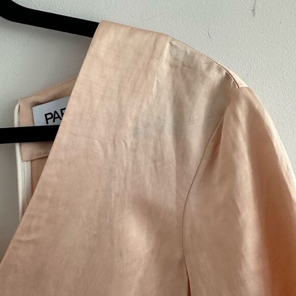 Partow Leah two toned silk/linen blend dress 2 - Picture 10 of 14